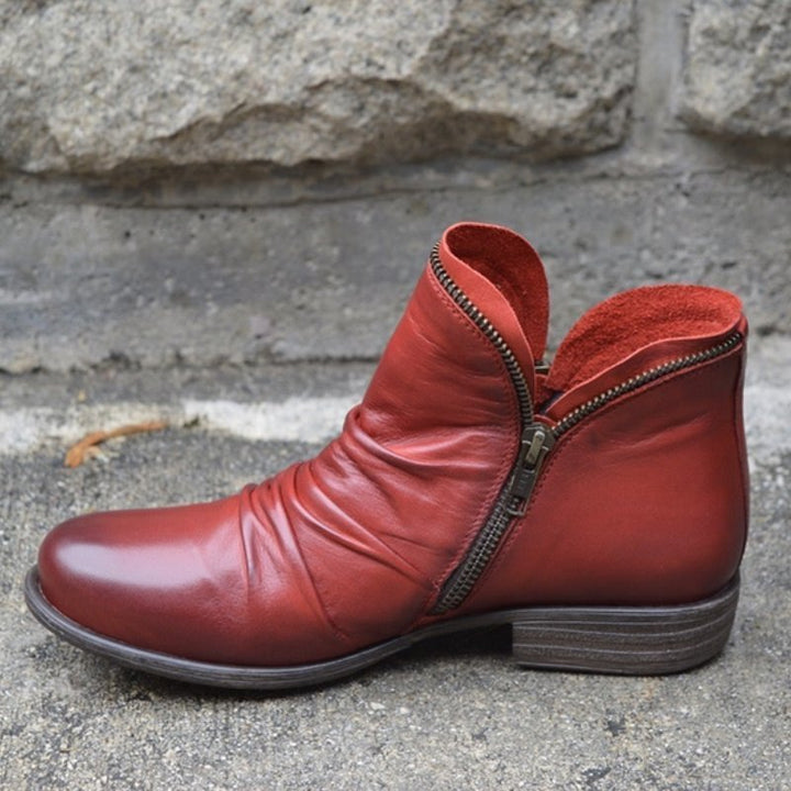 Sanne - Stilvolle Damenleder-Komfortstiefel