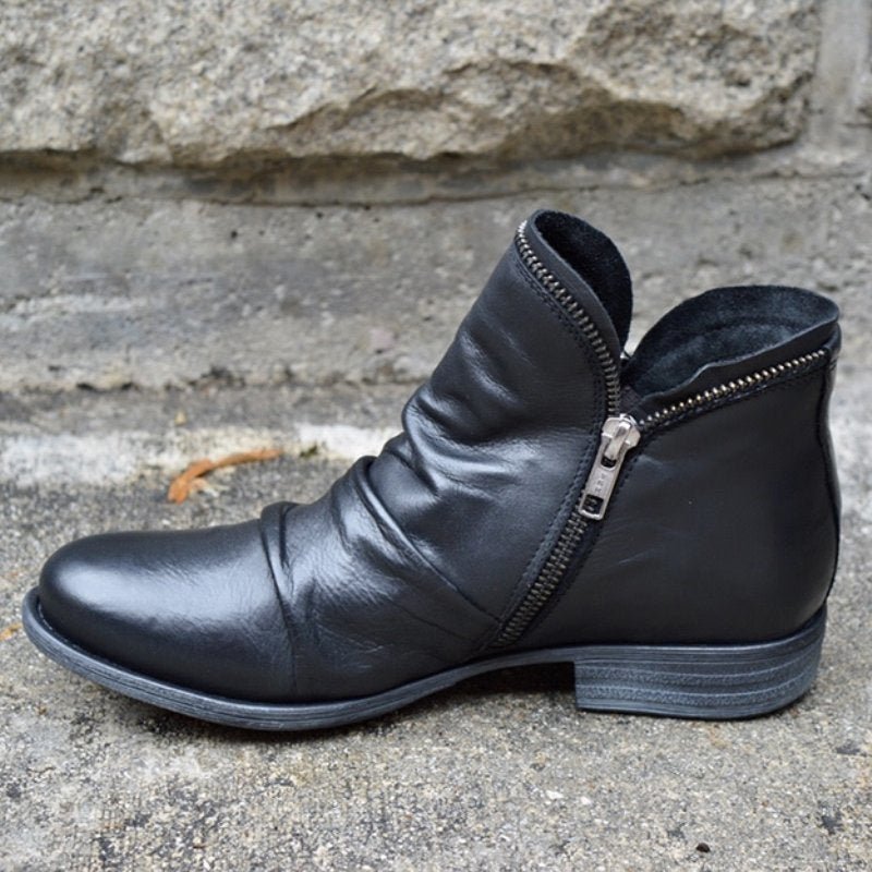 Sanne - Stilvolle Damenleder-Komfortstiefel