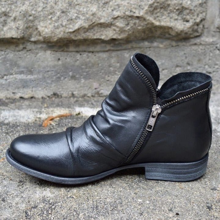Sanne - Stilvolle Damenleder-Komfortstiefel
