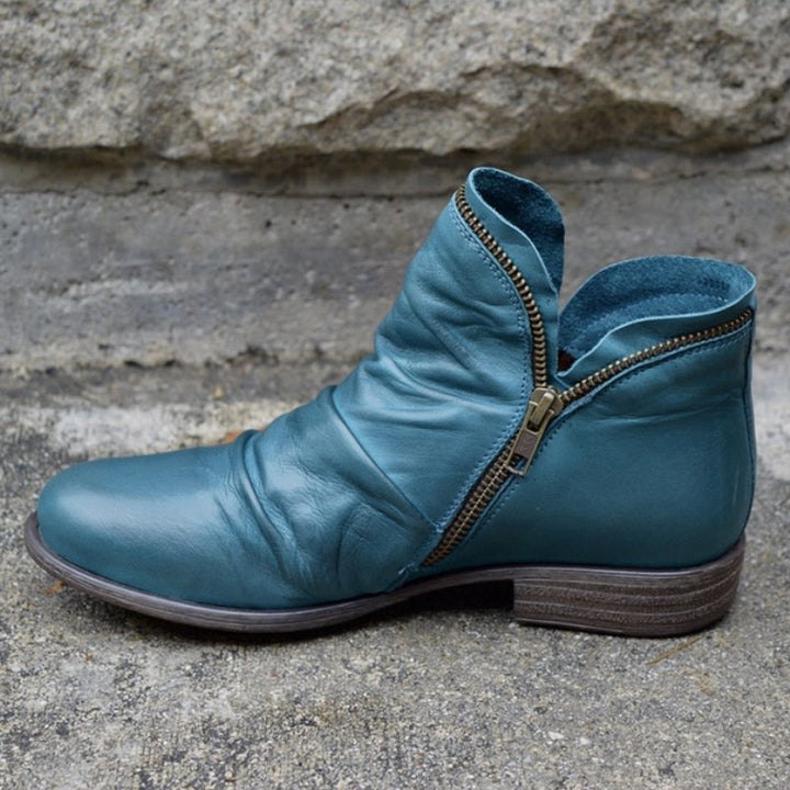 Sanne - Stilvolle Damenleder-Komfortstiefel